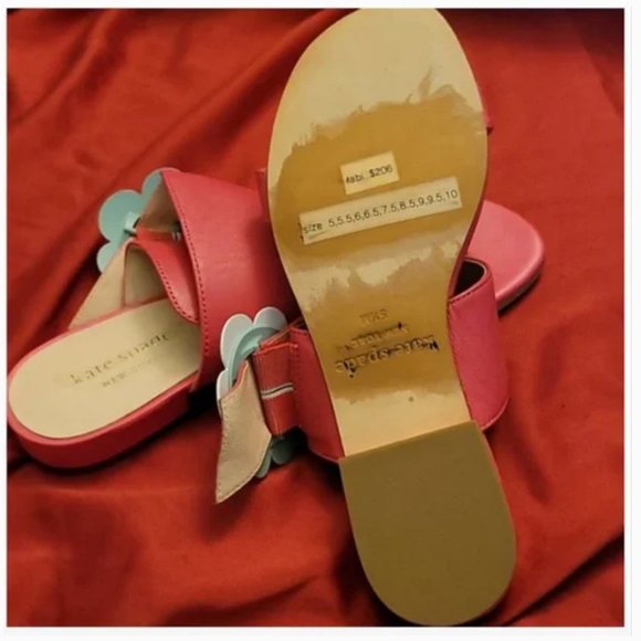 Kate Spade pink fabi sandals size 5.5 / 6 nwot - Picture 5 of 6